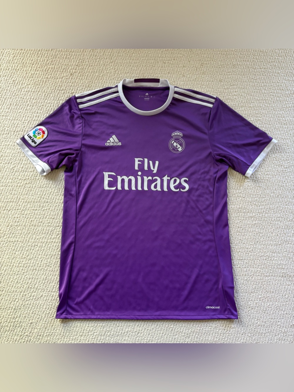 Retro Adidas Real Madrid Purple Fly Emirates Jersey